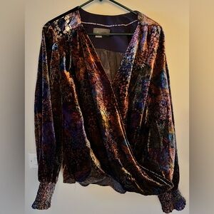 Anthropologie Velvet Surplice Top